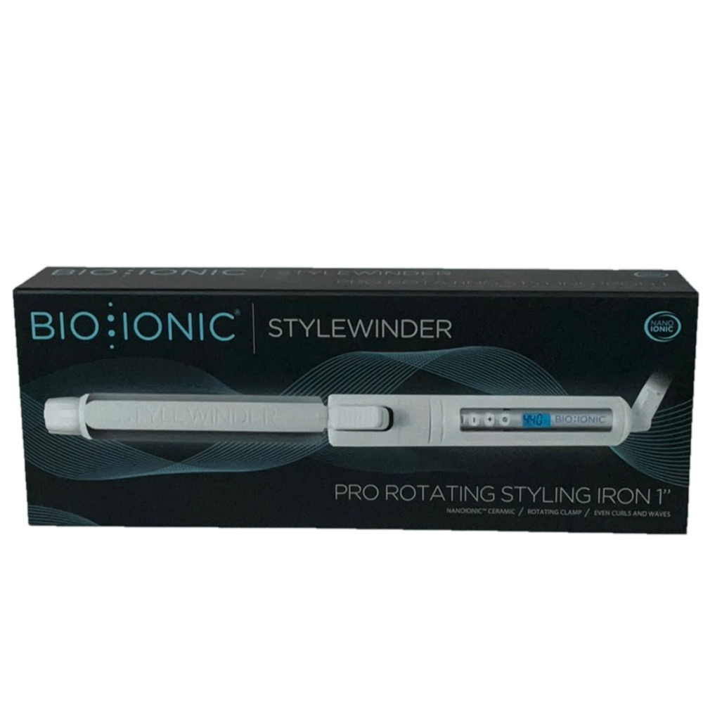 NEW BIO IONIC White Pro Rotating Styling Iron